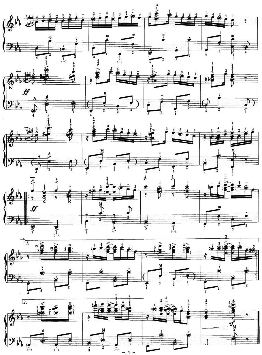 《迷人的拉格泰姆舞曲》手风琴谱（第4页）