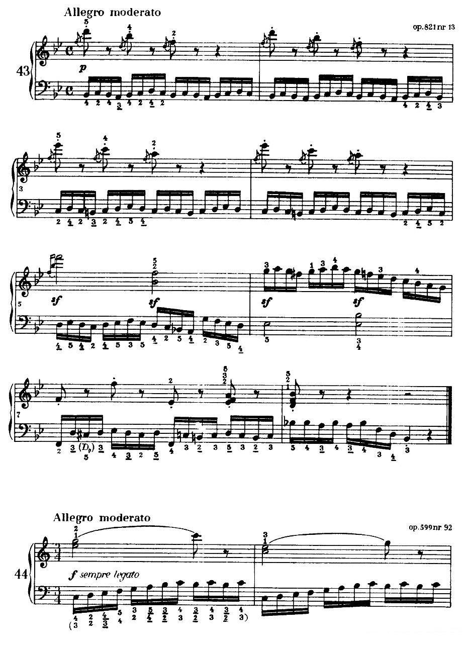 曲谱《《车尔尼手风琴练习曲集》》（第6页）