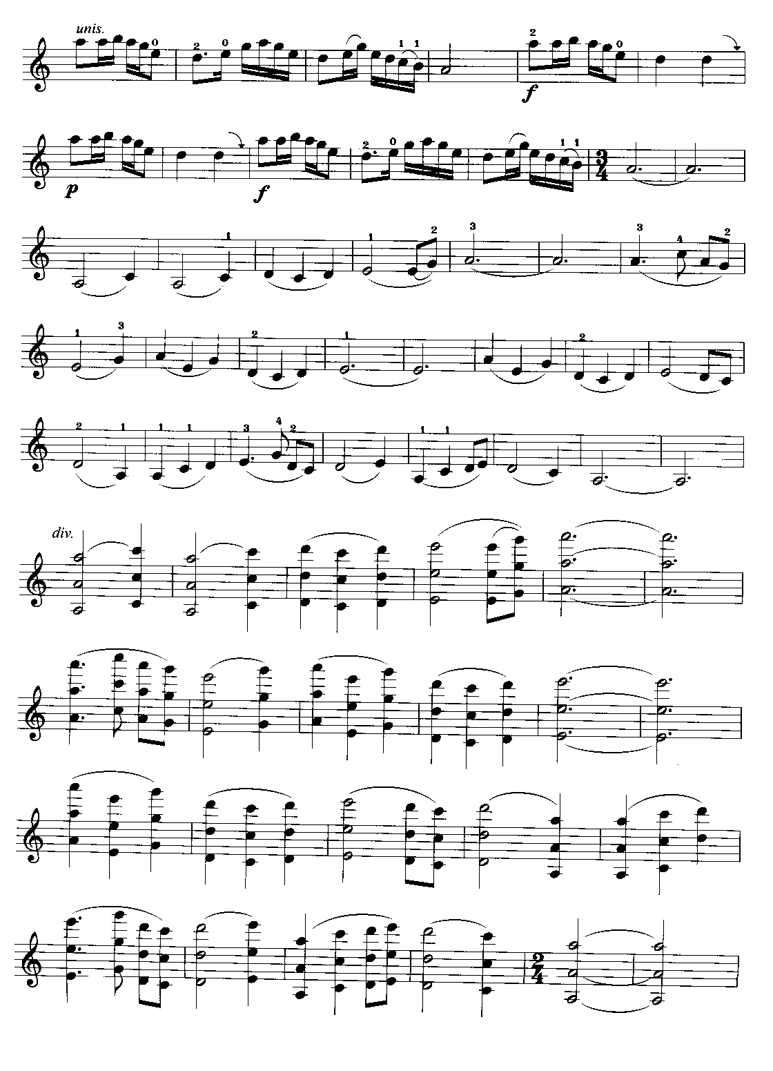 《四季调》提琴谱（第2页）