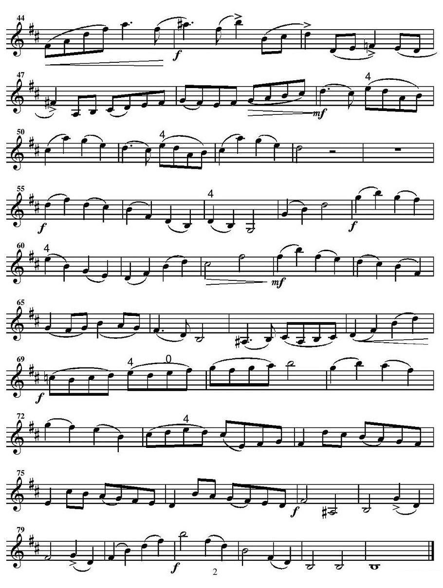 《Concerto in B Minor》提琴谱（第2页）