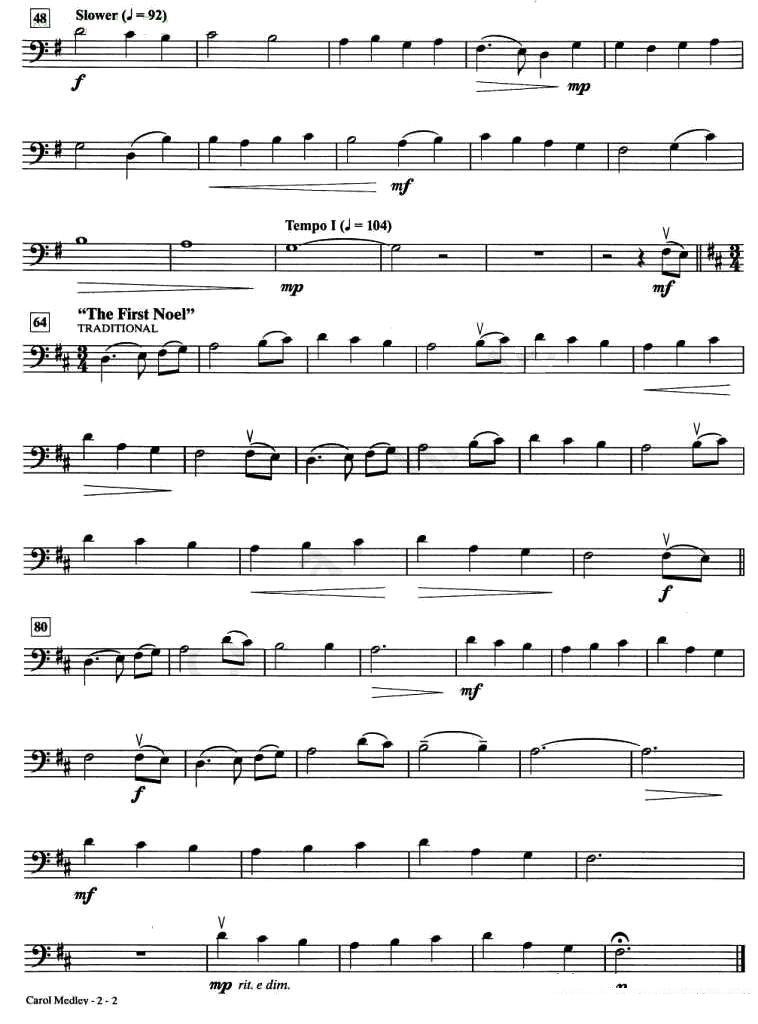 《CAROL MEDLEY》提琴谱（第2页）