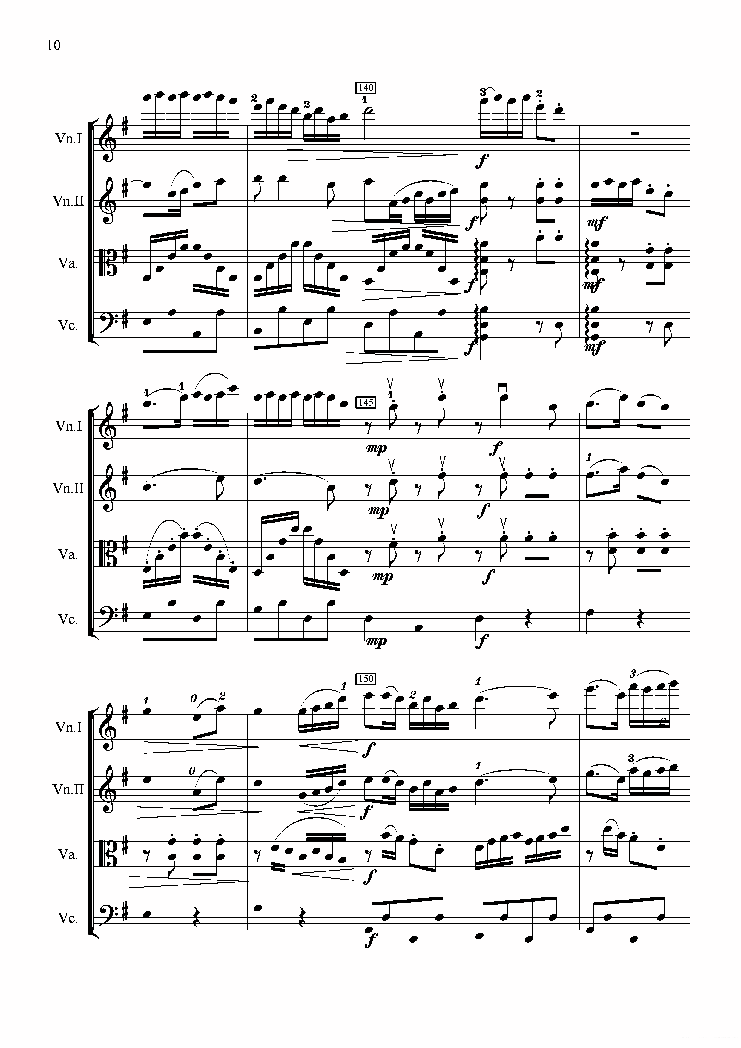 《扑蝶舞曲》提琴谱（第10页）