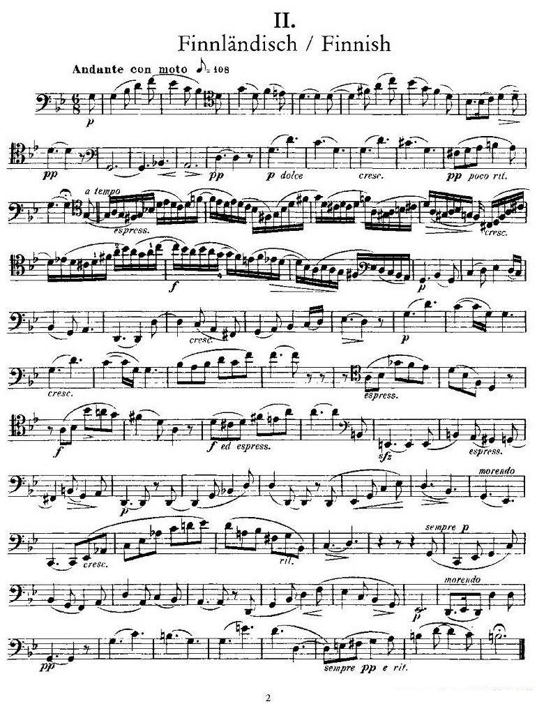 《马克斯·布鲁赫 Op70 4首》提琴谱（第2页）
