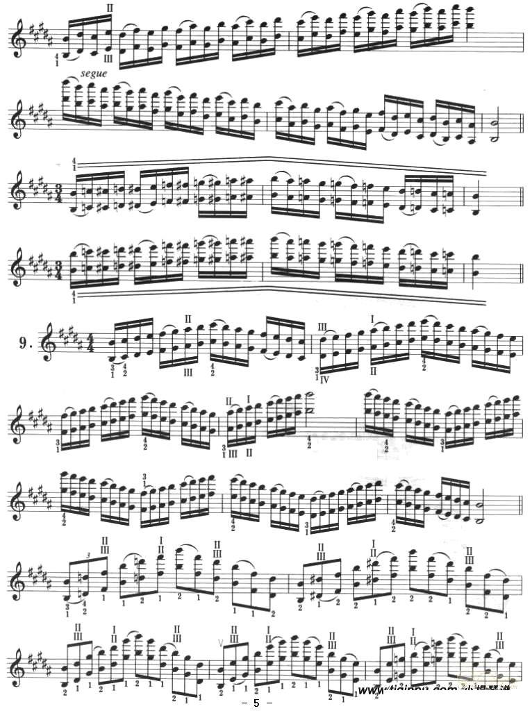 《B大调》提琴谱（第5页）