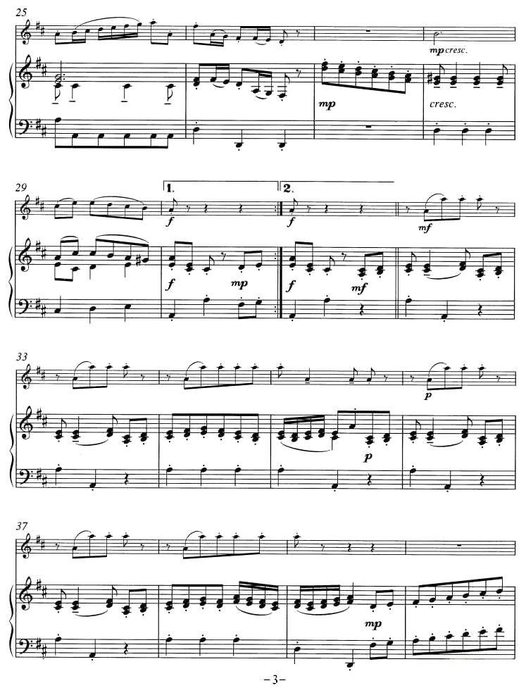《MINUET》提琴谱（第3页）