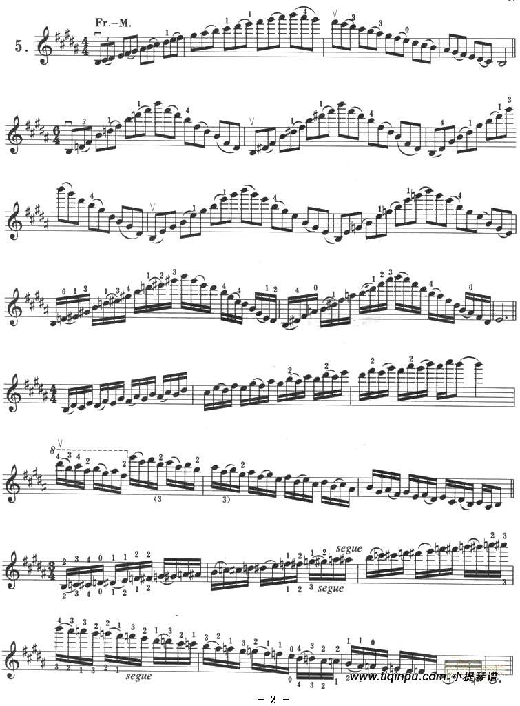 《B大调》提琴谱（第2页）