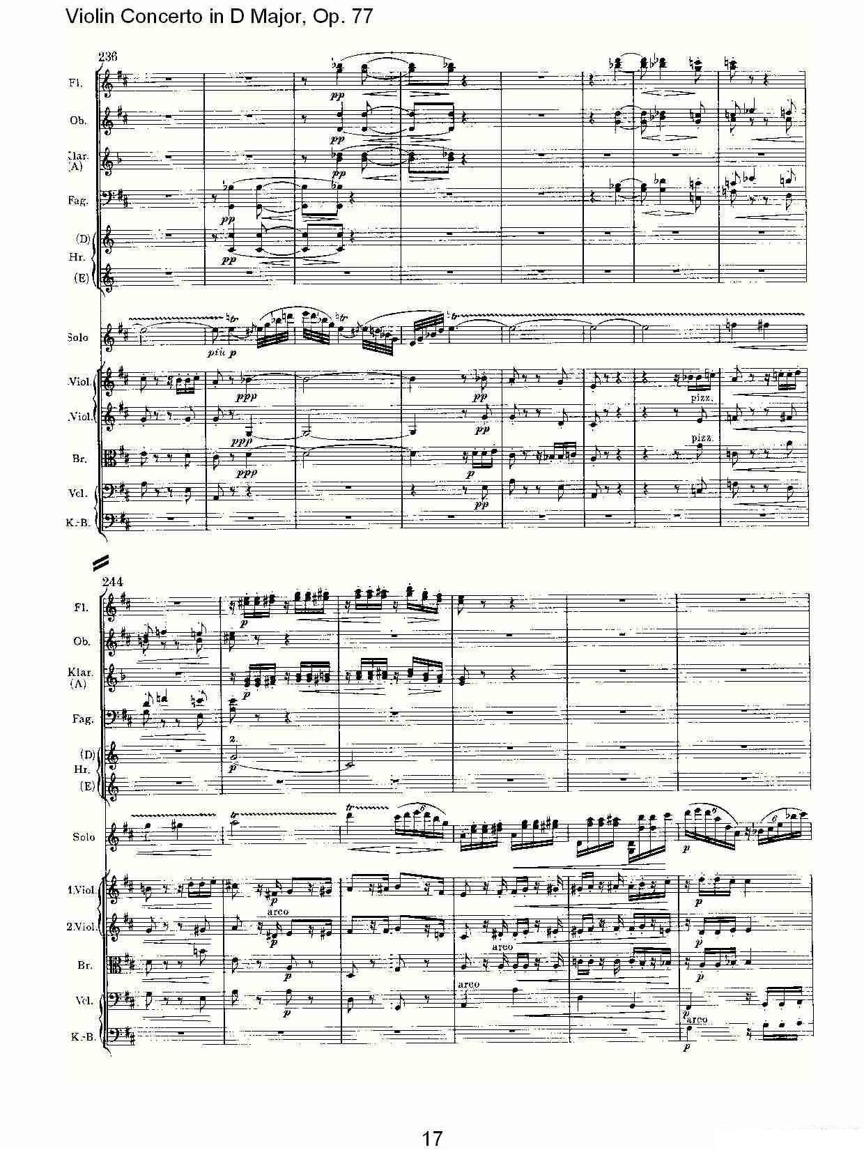 约翰内斯·勃拉姆斯《D大调小提琴协奏曲, Op.77第三乐章》提琴谱（第6页）