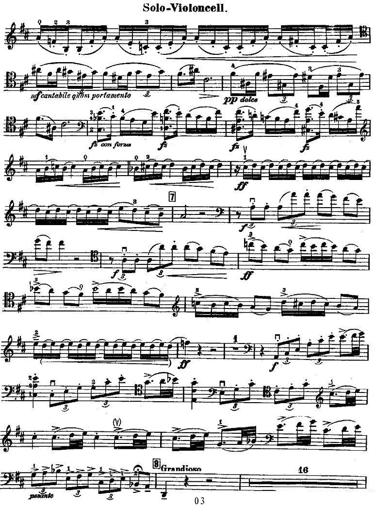 《Dvorak - Cello Concerto》提琴谱（第3页）