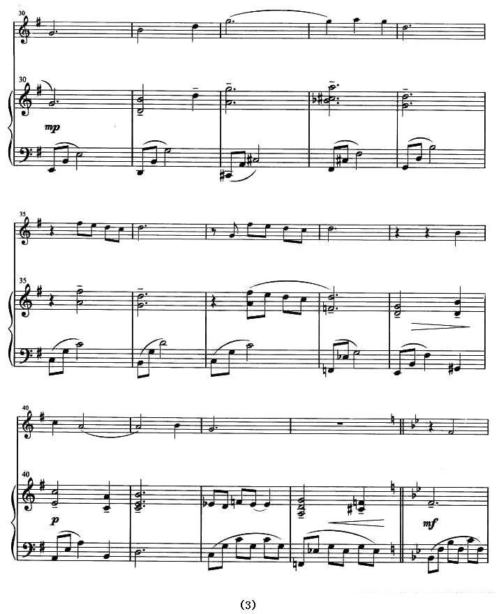 小野丽莎&原唱《月亮河》提琴谱（第3页）