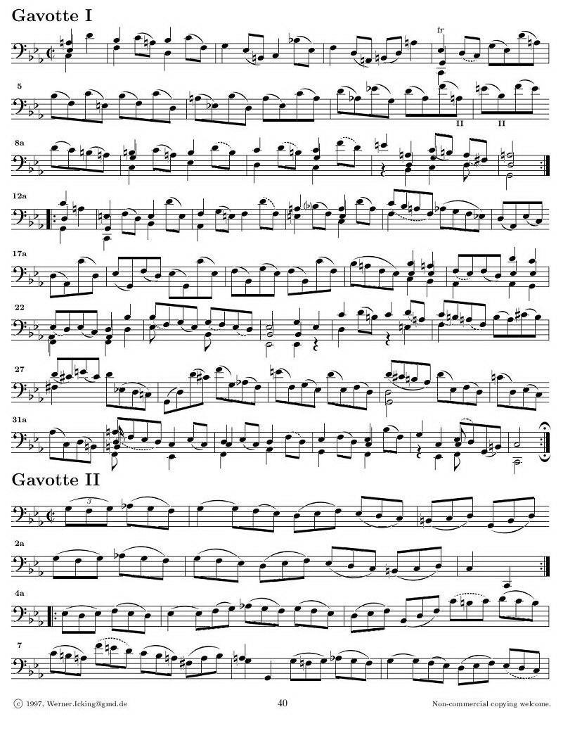 《巴赫无伴奏大提琴练习曲之五》提琴谱（第8页）