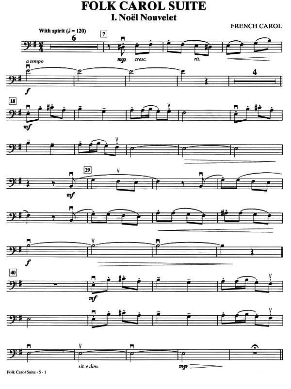 《FOLK CAROL SUITE》提琴谱