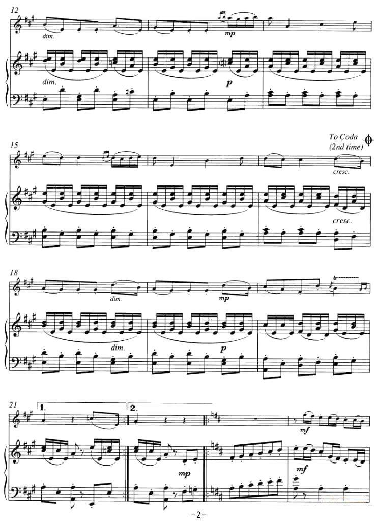 《MINUET》提琴谱（第2页）