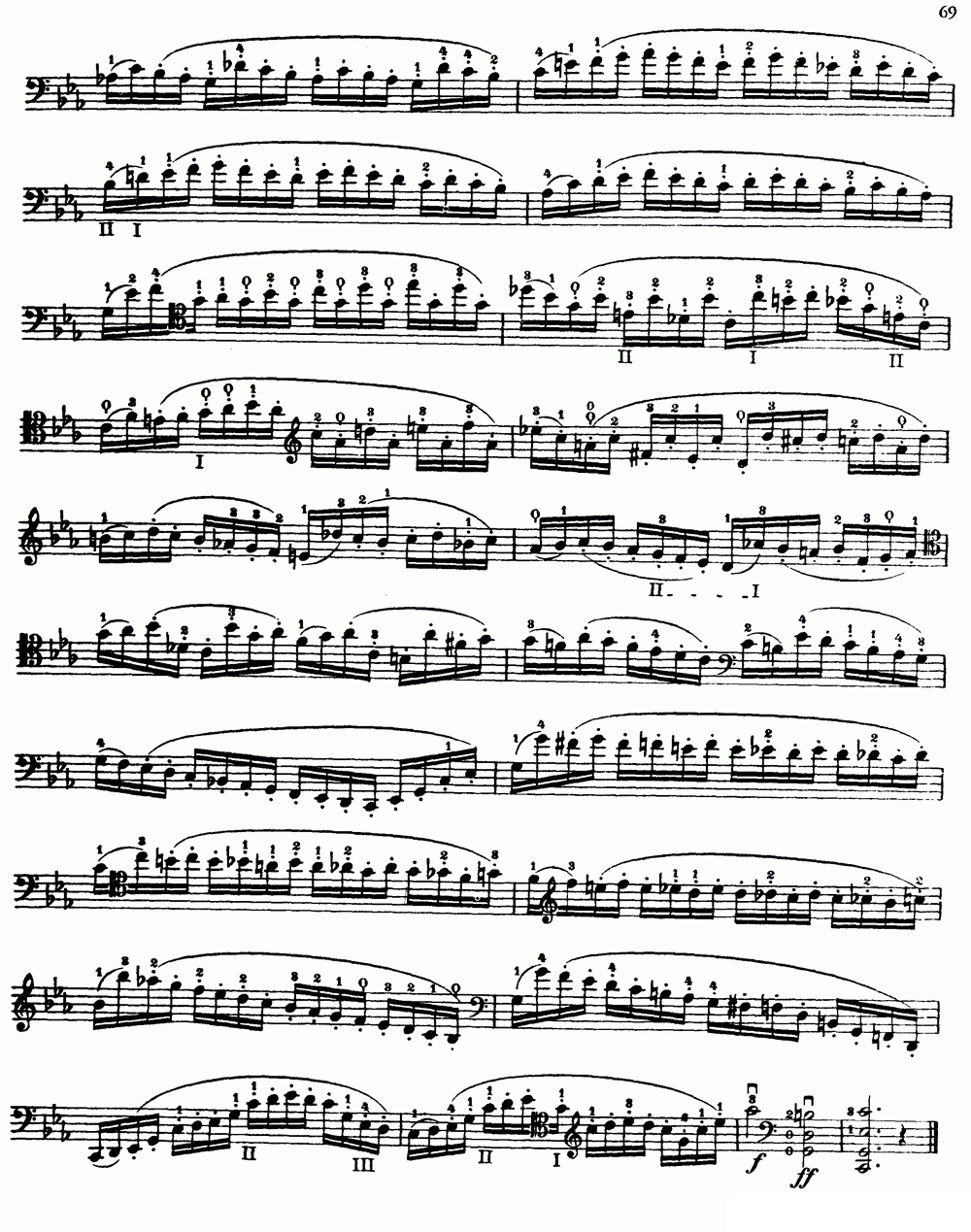 《大提琴高级练习曲40首 No.32》提琴谱（第2页）
