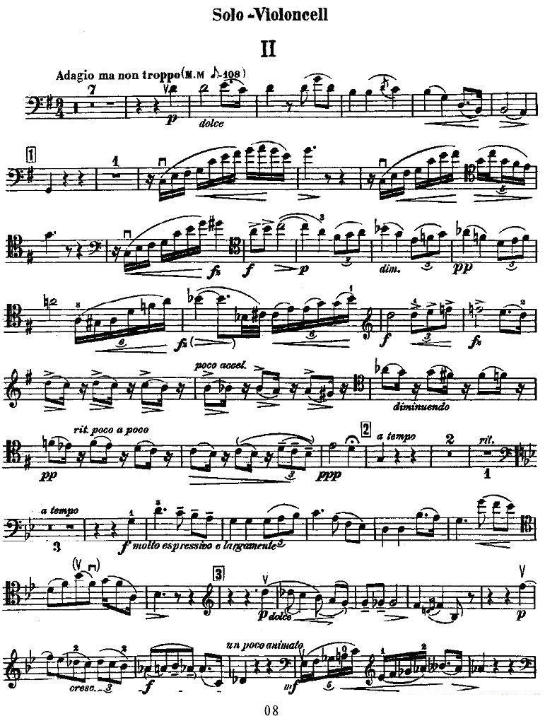 《Dvorak - Cello Concerto》提琴谱（第8页）