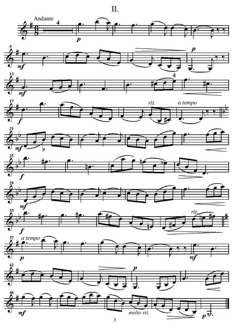 《Concerto in B Minor》提琴谱（第3页）