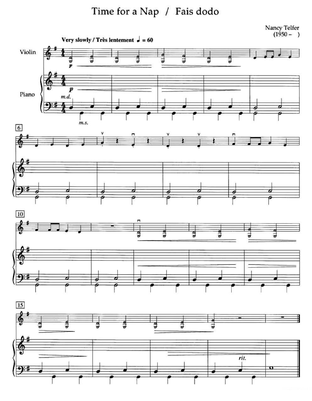 《Nancy Telfer-Time for a Nap》提琴谱（第2页）