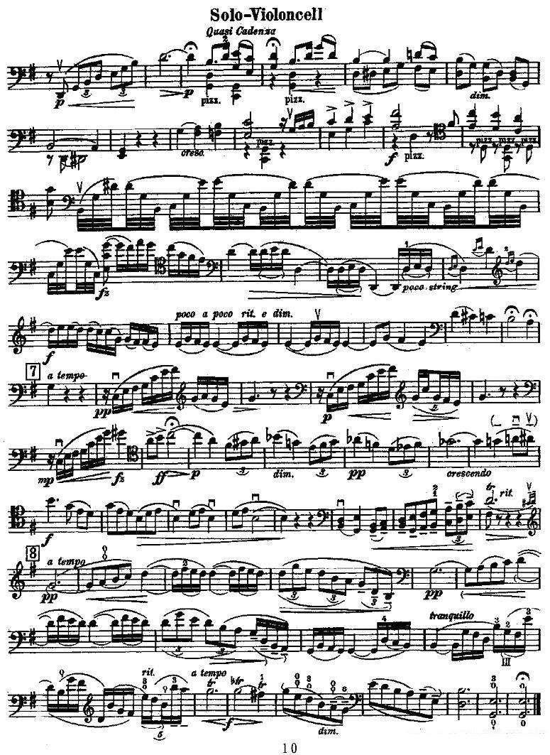 《Dvorak - Cello Concerto》提琴谱（第10页）