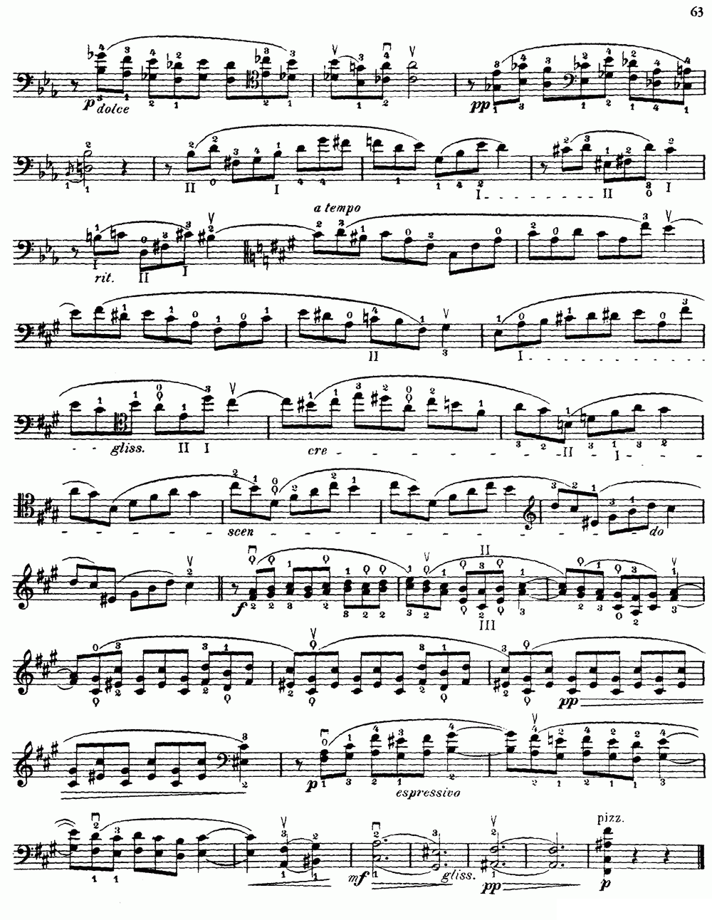 《大提琴高级练习曲40首 No.29》提琴谱（第2页）