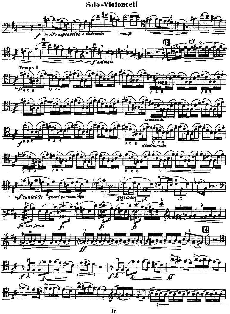 《Dvorak - Cello Concerto》提琴谱（第6页）