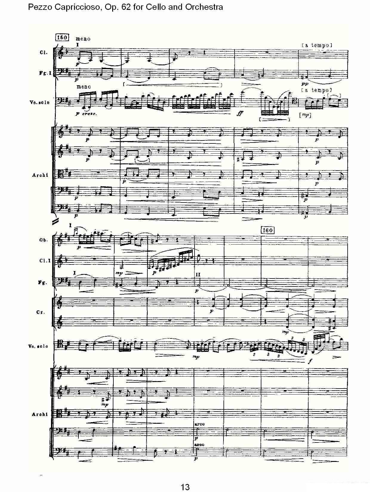 彼得·伊利奇·柴可夫斯基《Pezzo Capriccioso, Op.62》提琴谱（第13页）