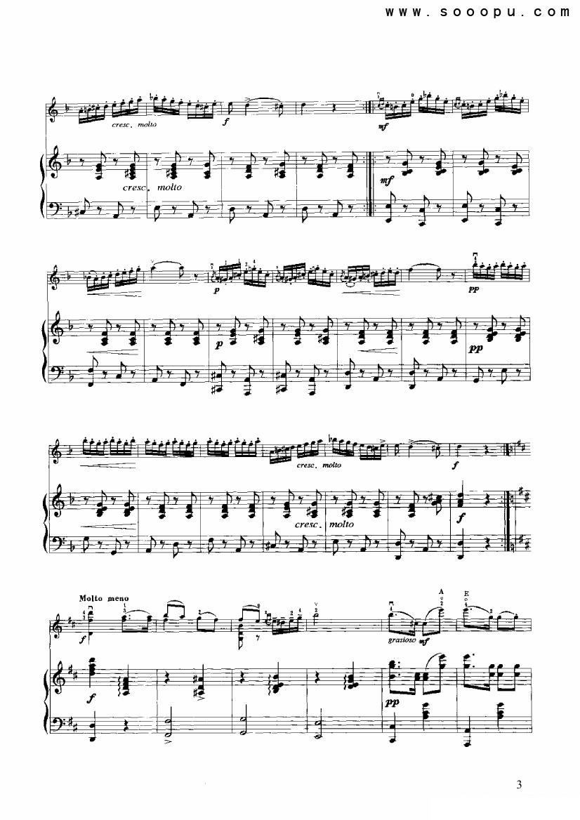 《查尔达什舞曲》提琴谱（第3页）