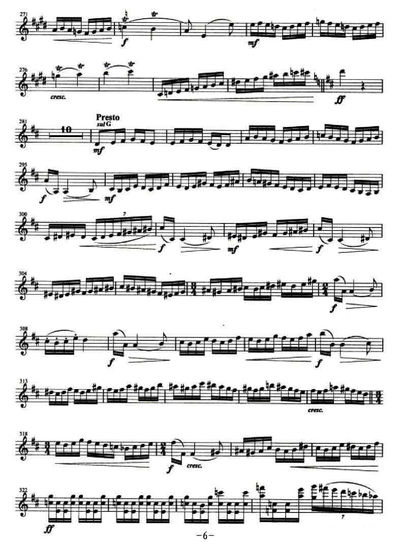 《新疆狂想曲》提琴谱（第3页）