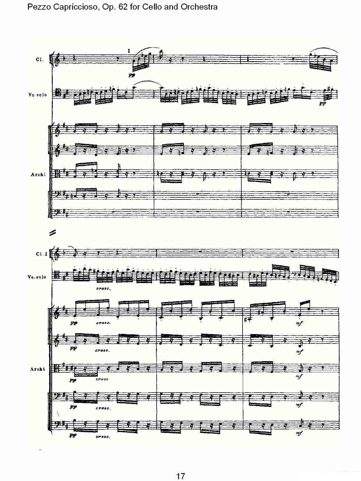 彼得·伊利奇·柴可夫斯基《Pezzo Capriccioso, Op.62》提琴谱（第17页）