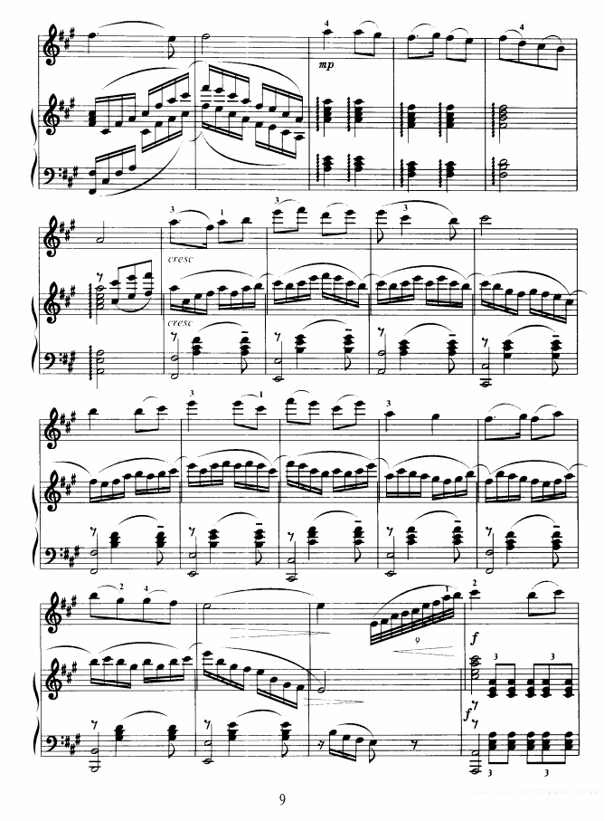 《回归抒怀》提琴谱（第9页）