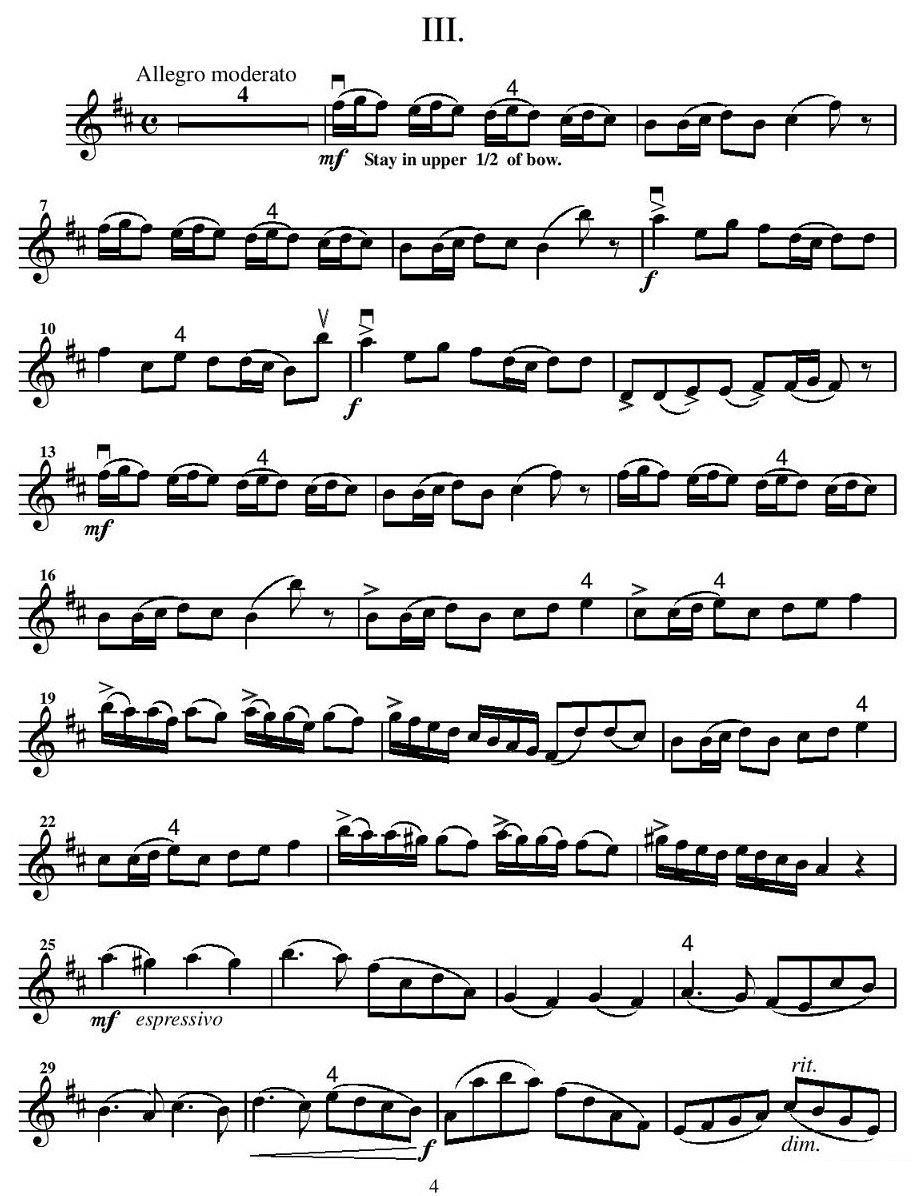 《Concerto in B Minor》提琴谱（第4页）