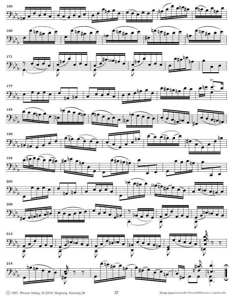 《巴赫无伴奏大提琴练习曲之五》提琴谱（第5页）