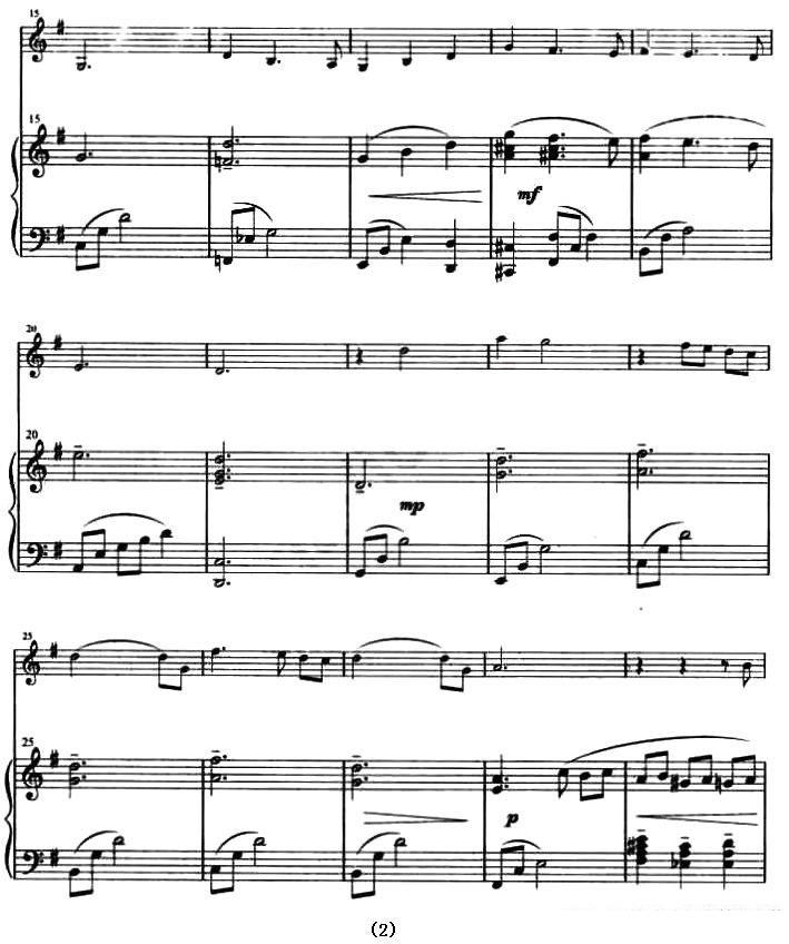 小野丽莎&原唱《月亮河》提琴谱（第2页）