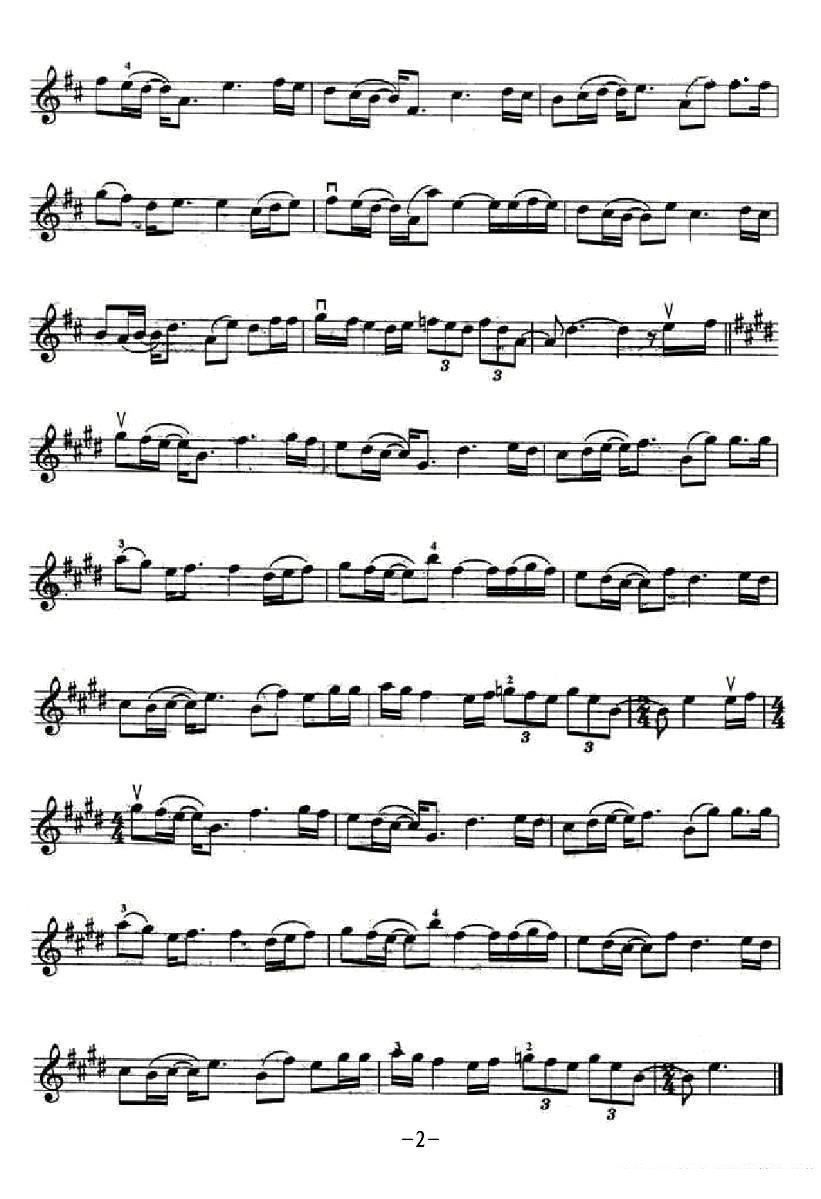 林俊杰《一千年以后》提琴谱（第2页）