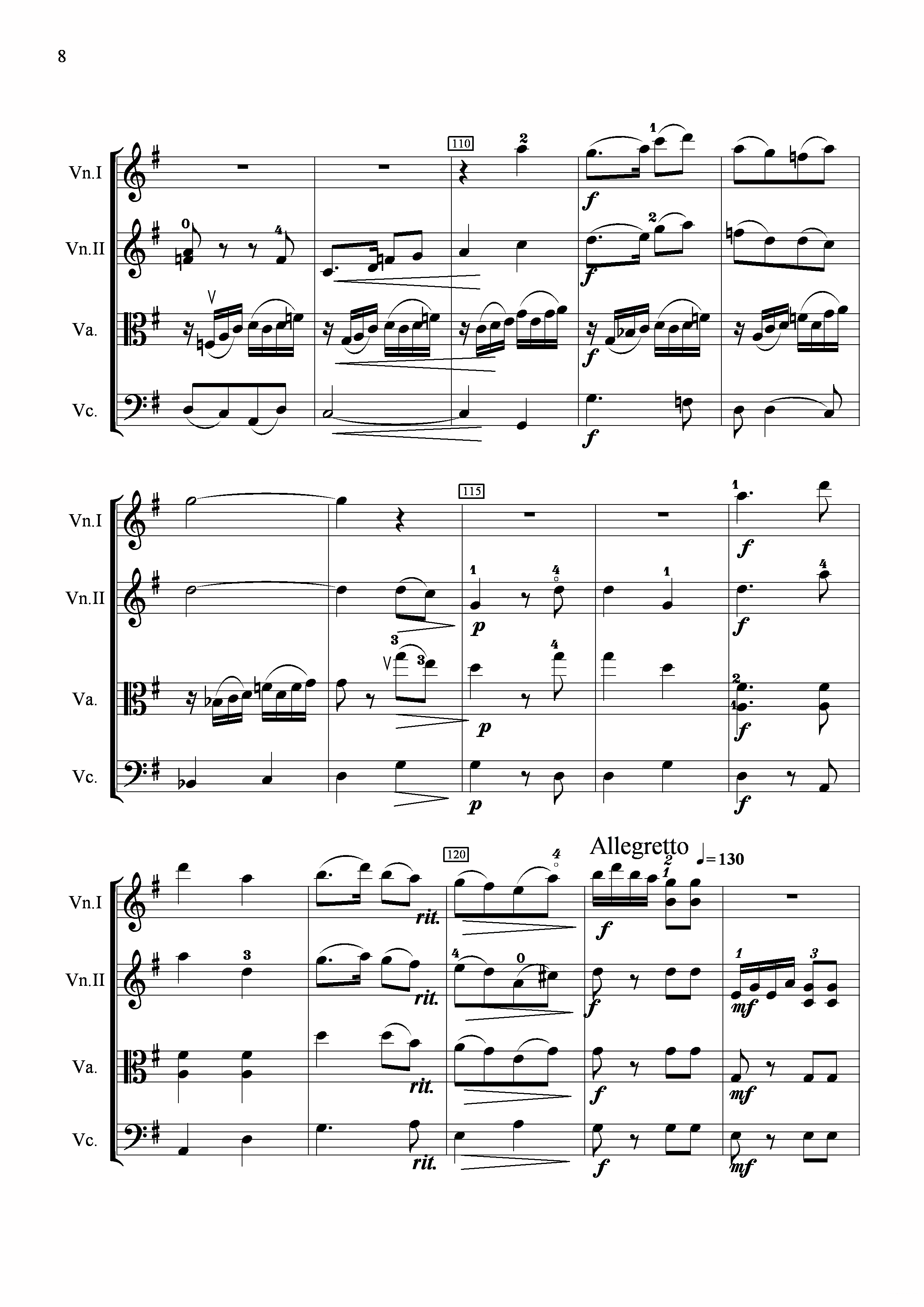 《扑蝶舞曲》提琴谱（第8页）