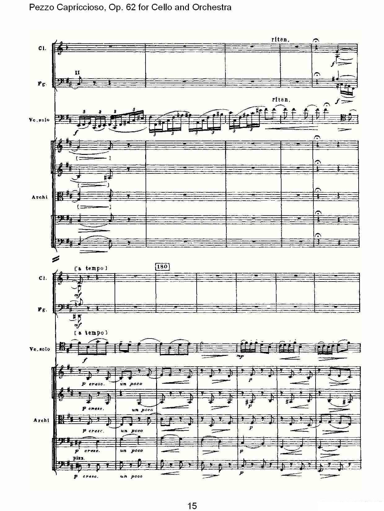 彼得·伊利奇·柴可夫斯基《Pezzo Capriccioso, Op.62》提琴谱（第15页）