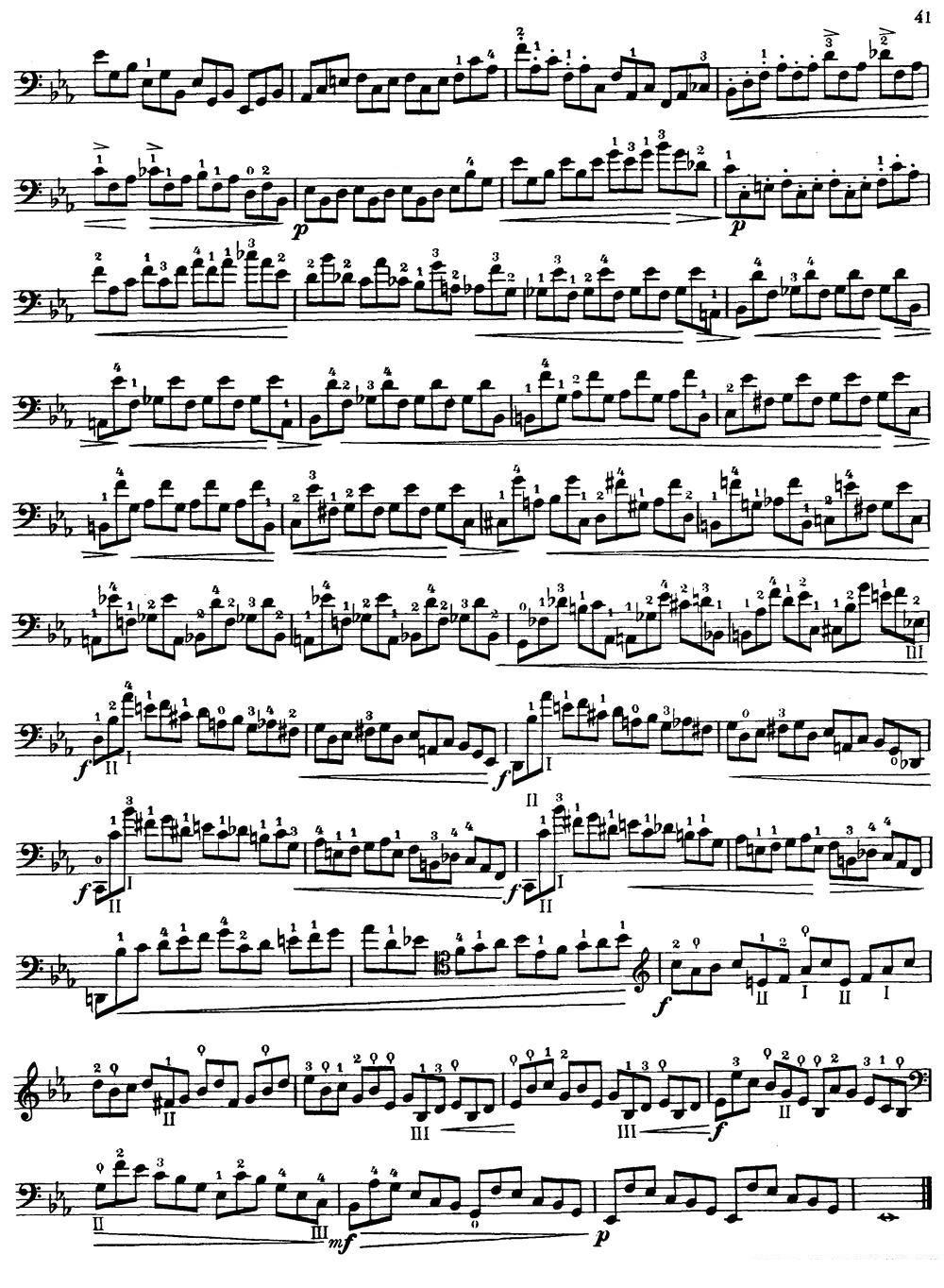 《大提琴高级练习曲40首 No.19》提琴谱（第2页）