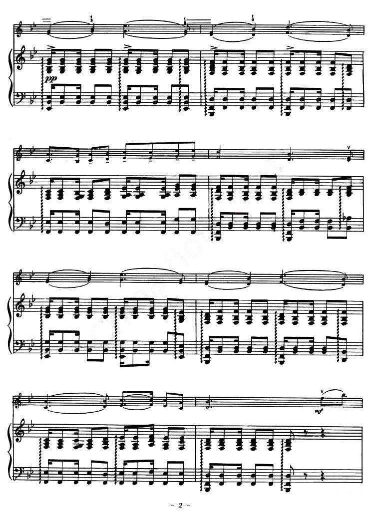 提琴乐谱曲谱 告别夏威夷（又名：夏威夷旋律） [小提琴+钢琴伴奏]