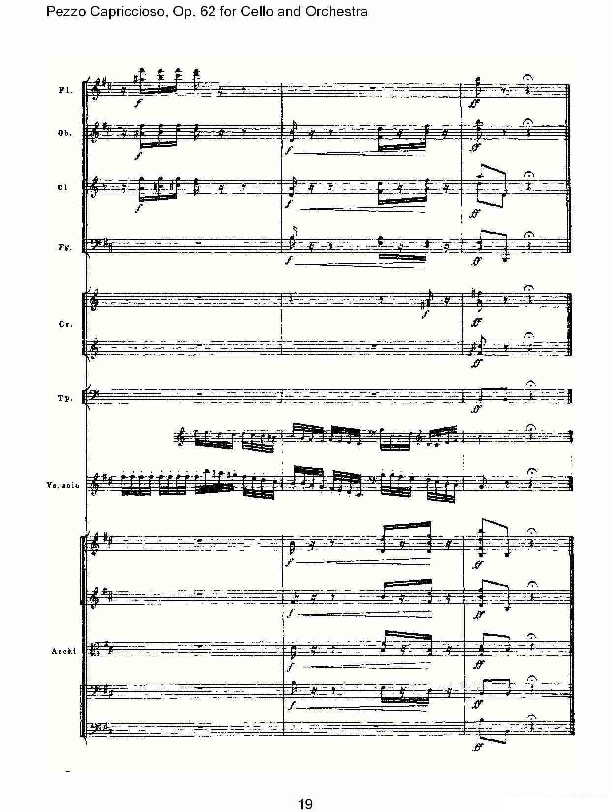 彼得·伊利奇·柴可夫斯基《Pezzo Capriccioso, Op.62》提琴谱（第19页）