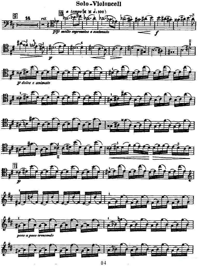 《Dvorak - Cello Concerto》提琴谱（第4页）
