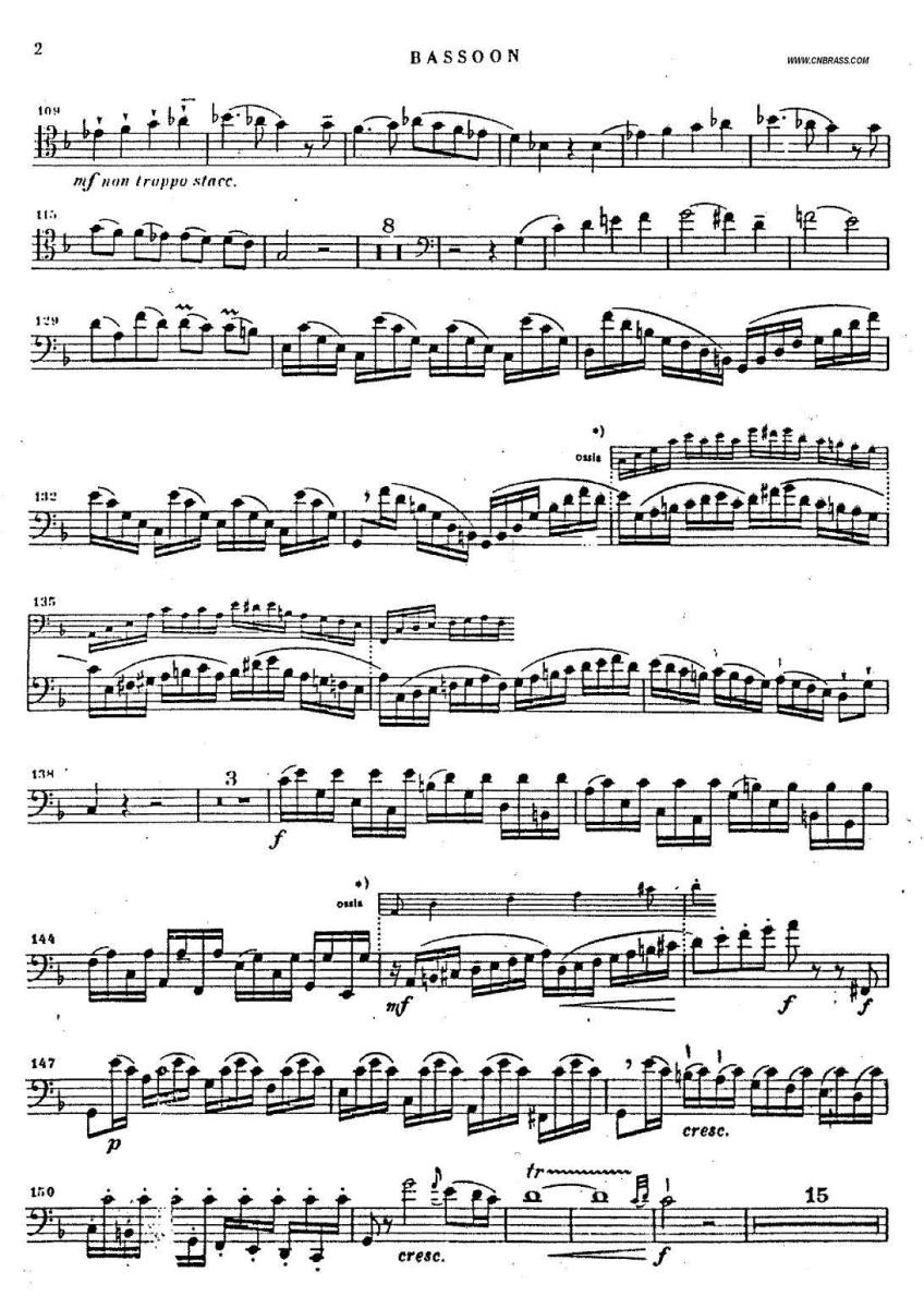 《humel - CONCERTO bassoon》铜管乐谱（第2页）