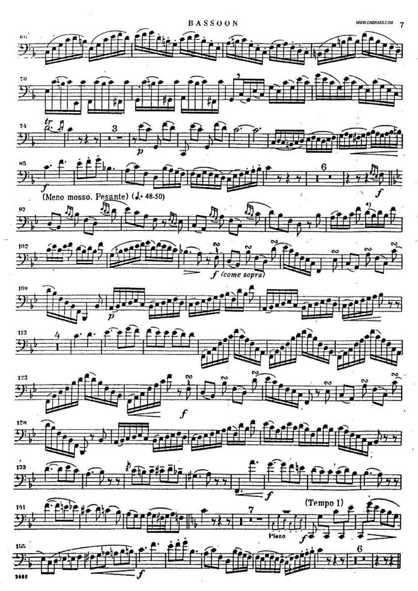 《humel - CONCERTO bassoon》铜管乐谱（第7页）
