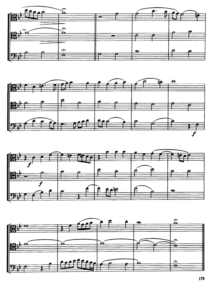 《长号三重奏》铜管乐谱