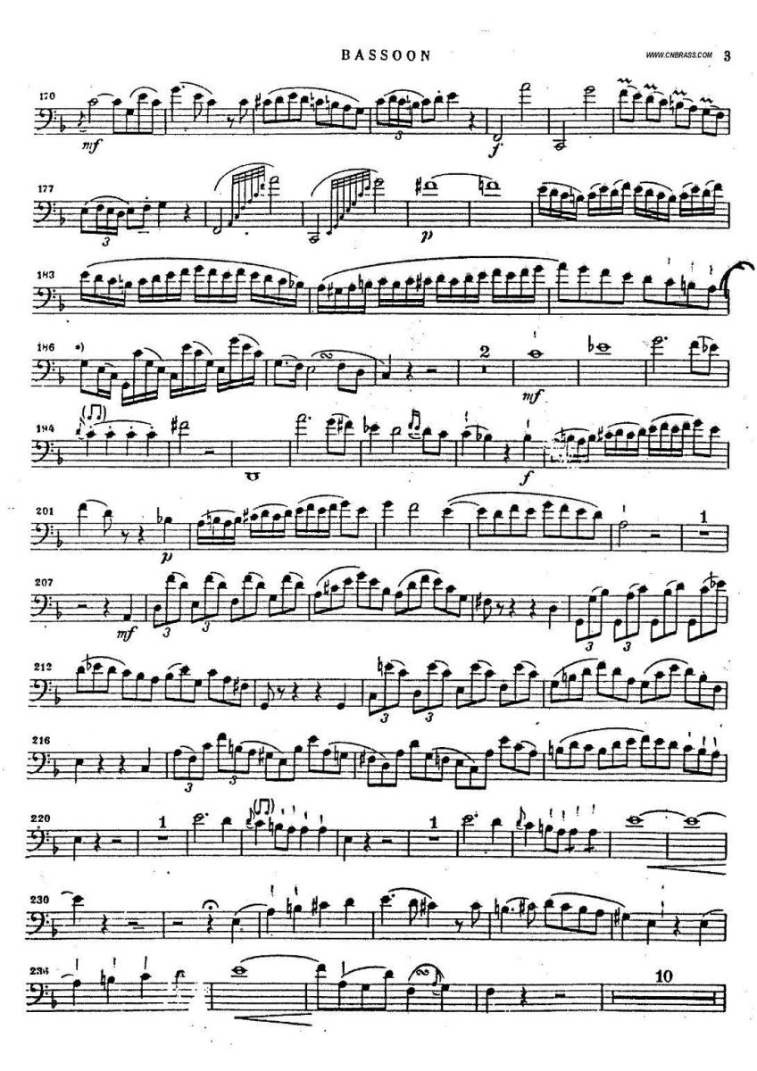 《humel - CONCERTO bassoon》铜管乐谱（第3页）